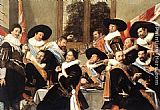 Frans Hals Famous Paintings - Banquet of the Officers of the St George Civic Guard Company